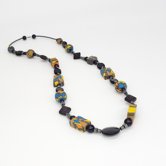 Handmade Polymer Clay Bead Necklace - Picture 3 of 9